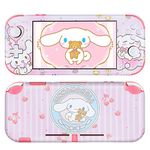 DLseego Compatible for Switch Lite Skin Sticker,Cute Pattern Full Wrap Skin Protective Film Sticker Durable Full Set Protection Anti-Scratch Accessories Compatible with Switch Lite-Pink Kawaii Cartoon