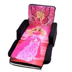 Bezzilish Home Polyester Soft Toy Kids Cindrella Baby Sofa Cum Bed Baby Chair For 0-2 Years Sofa Cum Bed Sofa Cum Bed - (Pack 1, Pink & Black)