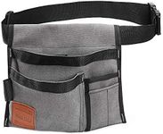 VIDAR TOOLS 6-Pocket Single Side Tool Belt Pouch/Utility Belt/Work Apron for Carpenter and Gardener.Durable Canvas Construction.Comfortable Adjustable Belt.Light Weight.Grey