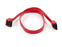 Monoprice SATA 6Gbps Cable with Locking Latch (90 Degree to 180 Degree) - 0.83 Feet - Red | Compatible with SSD, CD Writer, CD Driver, SATA HDD