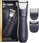 Body Hair Trimmer for Men: Pubic Hair Trimmer with Mirror & LED Light - Electric Ball Shavers with Ceramic Blades & Travel Lock - Body Groomer IPX7 Waterproof Wet or Dry Use for Groin/Legs/Chest