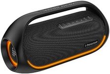 Tronsmart Bang(Upgraded) 60W Bluetooth Speakers with Subwoofer, IPX6 Waterproof Loud Bluetooth Speaker with 7 LED Color Light, 24H Playtime Bluetooth Portable Speaker with Handle for Outdoor, Party