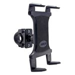 Arkon TAB127 Handlebar Tablet Mount compatible with iPad Air, iPad 4, 3, 2, Galaxy Note 10.1, Galaxy Note Pro 12.2 - Black