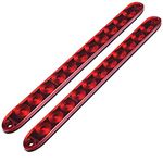 MICTUNING 2PCS 16 inches 11 LED Red Trailer Light Bar - Waterproof Sealed Park Turn Signal Light Tail Brake Stop Bar Truck Trailer Marker ID Bar