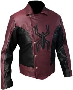 LP-FACON Mens Superhero Costume Cosplay Jacket - Casual Biker Style Leather Jacket Collection Halloween Outfits, G) Multicolor Faux Leather, Large