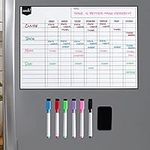 Magnetic Dry Erase Chore Chart for Multiple Kids and Adults: Fridge 17x12 - Includes 6 Whiteboard Markers and Eraser with Magnets - Daily Responsibility Rewards White Board for Toddlers or Teenagers