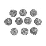 Dophee 10Pcs Tobacco Pipe Silver Screen Metal Ball Filter Combustion Durable Tool, 13mm