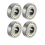 sourcing map 696ZZ Deep Groove Ball Bearing Double Shield 696-2Z 1080096, 6mm x 15mm x 5mm Carbon Steel Bearings (Pack of 4)