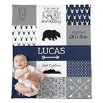 Personalized Baby Blankets for Boys Girls Super Soft Comfy Custom Name Blanket for Toddler Baby Newborn, Nursery Bed Blankets Stroller Crib Shower Gifts