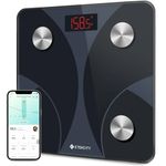 Etekcity Bathroom Scale for Body Weight, BMI, Body Fat, Muscle Mass, Smart Digital Weighing Scale with App& Bluetooth, Accurate Body Composition Analyzer, Ash-black