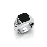 Vitra jewellery Hydra Ring, Pure Silver 925 genuine black onyx sterling silver ring, Designer Hydra Ring for Men, Inspired By the Dragons (US 9.25)