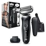 Braun Series 7 Electric Shaver for Men with Precision Trimmer & SmartCare Center, Cordless Foil Razor, Wet & Dry Electric Razor for Men, 100% Waterproof, UK 2 Pin Plug, 70-N7200cc, Black Razor