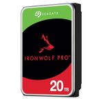 Seagate IronWolf Pro, 20 TB, Enterprise NAS Internal HDD –CMR 3.5 Inch, SATA 6 Gb/s, 7,200 RPM, 256 MB Cache for RAID Network Attached Storage, 3 year Rescue Services (ST20000NT001)