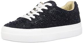 Betsey Johnson Women's Sidny Sneaker, Black, 5.5