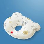 First Kick Premium Baby Pillow for Newborn-Baby Head Shaper Pillow for 0 to 12 Months-Memory Foam Baby Neck Pillow to Prevent Flat Head Syndrome-Head Shaping Pillow for Safe Sleep- White Printed