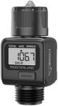 Moistenland Water Flow Meter, Standard 3/4" Hose Thread, High Accuracy and IPX6 Waterproof, Suitable for Indoor and Outdoor Use