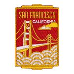 San Francisco California Travel Patch - Golden Gate Bridge/Great Souvenir for Backpacks and Luggage/Backpacking and Travelling Badge.