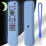 Oboe Silicone TV Remote Cover Compatible with Sony Bravia Smart Tv 2023 Voice Remote RMF-TX910U Remote Protective Cover with Lanyard (D-Glow in Dark Blue) [Remote NOT Included]