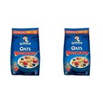 Quaker Oats 2Kg | Rolled Oats | 100% Natural Wholegrain | Nutritious Breakfast Cereals | Porridge | Easy To Cook & Oats, 1.5Kg - Honey