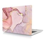 Laptop Shell Case Compatible with Macbook 12 inch 2017 2016 2015 Release A1534 with Retina Display, Protective Smooth Plastic Hard Shell Laptop Cover - Pink Marble