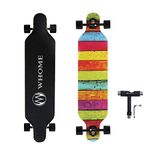 WHOME Longboard - 41 Inch Long Boards for Adults/Teenagers Girls/Kids Beginner/Pro Hybrid Freestyle Carving Cruising Longboards Skateboard with T-Tool