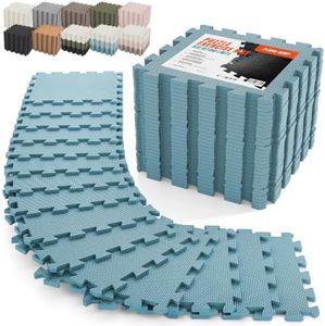 AIRHOP 216 PCS Gym Floor Mat, EVA Foam Puzzle Gym Mat, High-Density Interlocking Foam Floor Tiles for Home Gym, Play Workout Garage Kitchen Flooring 12.6"x12.6"x0.4"