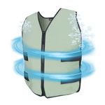 MR.ICE Cooling Vest - Reusable Ice Vest Cooling Jackets for Men & Women - Cooling Vest for Motorcycle, Riding, Cycling, Running, Sports - Cool Vest for Hot Weather - Adjustable Ice Pack Vest, Blue,