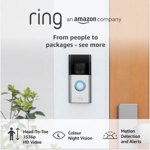 Ring Battery Video Doorbell Plus – Wireless HD Security Camera