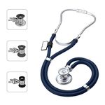 MDF® Sprague Rappaport Dual Head Stethoscope with Adult, Pediatric, and Infant convertible chestpiece - Navy Blue (MDF767-04)