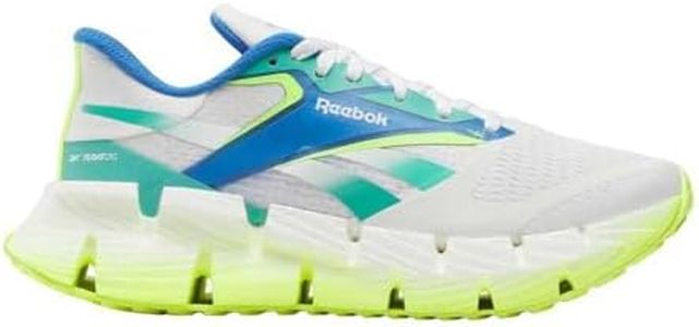 Reebok Women's FLOATZIG 1 Running Shoes, White/Unleashed Green/Digital Lime, 5 UK