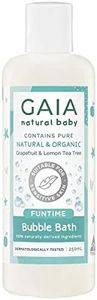 GAIA Natural Baby Bubble Bath Funtime | 100% Natural Origin | Sensitive Skin formula | organic Lemon Tee Tree | organic Grapefruit | Sulphate Free | Perfume Free | Australian Made - 250mL