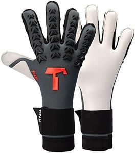 T1TAN Dark Beast + LC - Goalkeeper Gloves - Without Finger Protection - Soccer Goalkeeper Gloves - Size 11