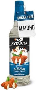 Syruvia Sugar Free Coffee Syrup, Almond Flavored Syrup for Drinks, Lattes, and Desserts – 25.4 fl oz