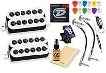 Seymour Duncan Invader SH-8n / SH-8b High Output Humbucker Pickup Set with Tonebird Bundle (White)