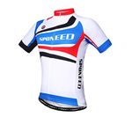 sponeed Men's Cycling Jersey T Shirt Full Zipper Biking Tops Anatomic Design Size XXL Red Blue