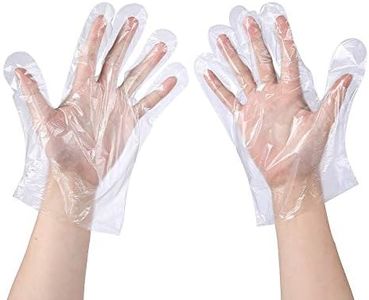 MoloTAR 100 pcs Plastic Disposable Gloves,Disposable Gloves, One Size Fits Most