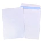 GP Globe Packaging 50 x C4 A4 White Plain Self Seal Paper Envelopes (Size: 324x229mm) - Printer Safe & Fully Opaque Security Envelopes - Business Mailing Envelopes for Office & Home Use