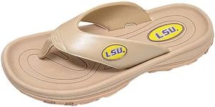 ZORIZ Collegiate Series Golf Sandal Tan, Lsu 6