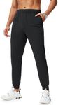 URBEST Men's Golf Joggers Pants with Zipper Pockets Stretch Sweatpants Slim Fit Track Pants Joggers for Men Workout Running, Dark Grey M