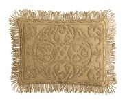 Beatrice Home Fashions Medallion Chenille Bedspread, Standard Sham, Gold