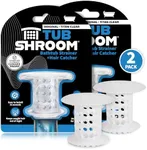 TubShroom Tub Drain Hair Catcher Strainer, 2 Pack, Clear – Drain Protector and Hair Catcher for Bathroom Drains, Fits 1.5” – 1.75” Bathtub and Shower Tub Drains