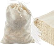 TUZAZO 24 Pack Reusable Spice Bags for Cooking, Cheesecloth Bags for Straining, Drawstring Cotton Tea Bags Soup Bags Bone Broth Brew Bags Muslin Bags (6 x 8 inch)