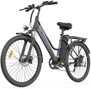 Electric Bike for Adults, 250W Rear Motor Electric Bicycle with 36V 20AH Battery, 80-120km Long Range, 7-Speed & 3 Riding Modes, 25km/h Electric Hybrid Bike for Men Women City Commute (c26pro Black)