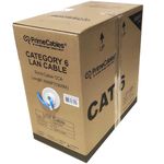 PrimeCables 1000ft Bulk Cat6 Cable, Solid CCA Ethernet Cable UTP 23AWG, Waterproof Shielding, Cat6 Network Cable Suitable for Fast, Gigabit and 10-Gigabit Ethernet - Blue