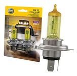 HELLA H4 YL Xtreme Yellow Bulb (12V 60/55W), 2 Pack