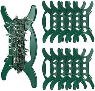 YUNVI 10 Pcs All Purpose Light Storage Holder, Christmas Light Wrap Storage Organizer, Holiday Light Storage Reels for Tree Lights,Extension Cord,Wire Hose Storage