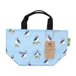 ECO CHIC Insulated Lunch Bag Small Cooler Bag for Work and School (Multi Puffin Blue)