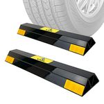 ROBLOCK 16" Heavy Duty Parking Aid with 1.8 Inch Higher Design, Car Parking Stopper for Garage 2 PCS, Parking Aids Protects Car, Parking Gadgets Easy to Install 2 Packs, 16" L x 3.7" W x 1.8" H