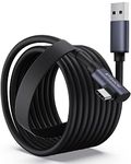 Link Cable 5M Compatible with Meta/Oculus Quest3/Quest2/Pro,PICO 4 Steam VR,Stouchi Virtual Reality Headset Cable Long High Speed PC Transfer Fast Charging USB 3.0 to USB C Cable for Gaming PC Black