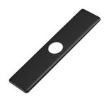 Hole Cover Plate for Sink Faucet, 10 Inch Faucet Escutcheon Plate, Stainless Steel Sink Cover Deck Plate for 1 Hole or 3 Hole Kitchen Bathroom Vanity Sink Faucet, Deck Escutcheon (Matte Black)